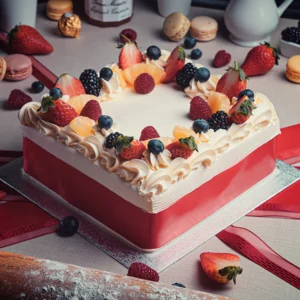 SQUARE MIXED FRUIT FRESH CREAM CAKE